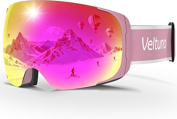 Ski Goggles for Men Women Adult & Youth, OTG Snowboard Goggles Anti Fog, Snow Goggles UV Protection Wide Vision