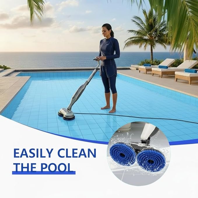 2 Pack Blue Shark Steam Mop Replacement Pads Brush Heads for S7000 S7001 S8201 S7201 S8001 Series, Upgraded Nylon Bristles, Deep Cleaning for Hardwood Tile Floors, Professional Polishing, Easy to Use