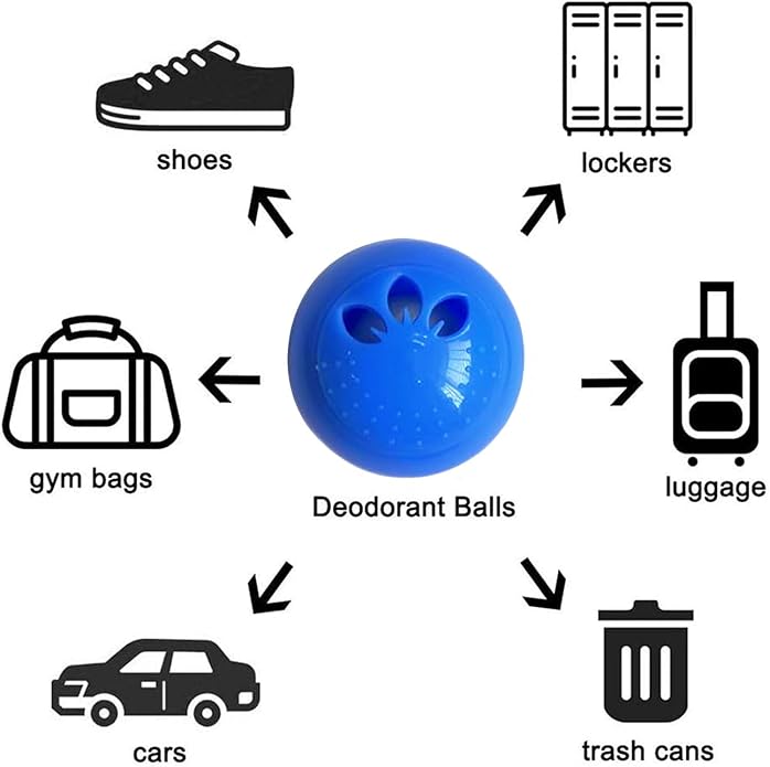 Shoe Deodorizer Balls Sneaker Deodorizers Balls Odor Eliminating for Shoes 6 Packs