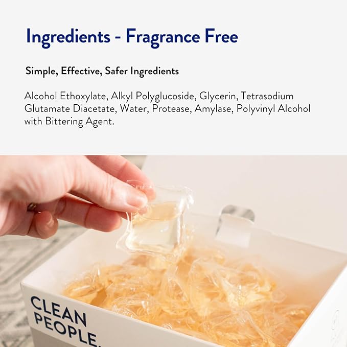 Clean People Laundry Detergent Pods - Recyclable Packaging, Hypoallergenic, Stain Fighting - Ultra Concentrated, Laundry Soap (384 Count, Fragrance Free)