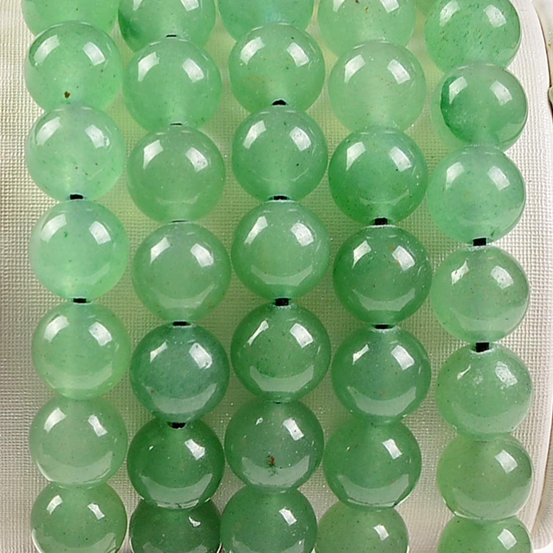 MASSIVE BEADS Natural Healing Power Gemstone Crystal Beads Unisex Adjustable Macrame Bracelets 8mm (Green Aventurine, 8mm)