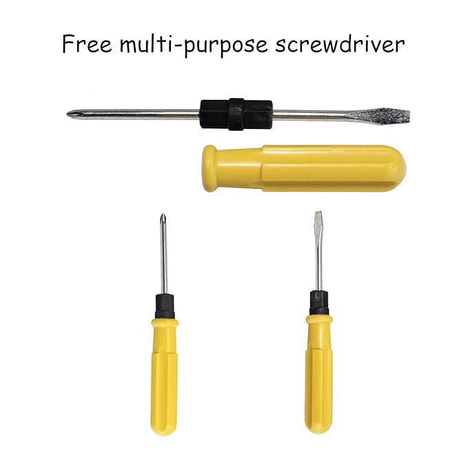 Razor Blade Scraper 2-Pack, Sticker Removers, Heavy Duty Extendable Scraping Tools Set with Screwdriver and 10 pcs Extra Stainless Steel Razor Blades for Window Glass Granite Wall Clean