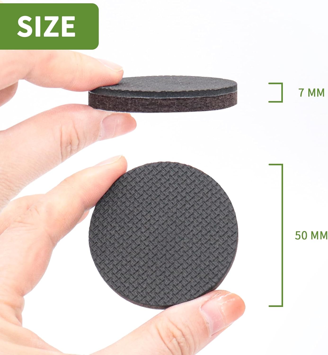 Non Slip Furniture Pads 16 PCS 2'' Round - Anti Slip Furniture Pads - Self Adhesive Rubber Feet Furniture Feet - Chair Leg Floor Protectors - Keep Furniture in Place