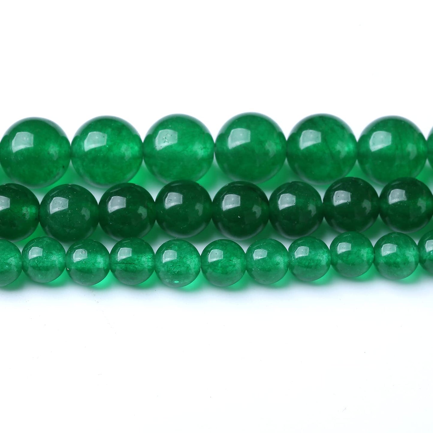 36PCS 10MM Natural Green Jade Stone Beads Energy Healing Beads for DIY Jewelry Bracelet Necklace Making for Jewelry Making15Inch