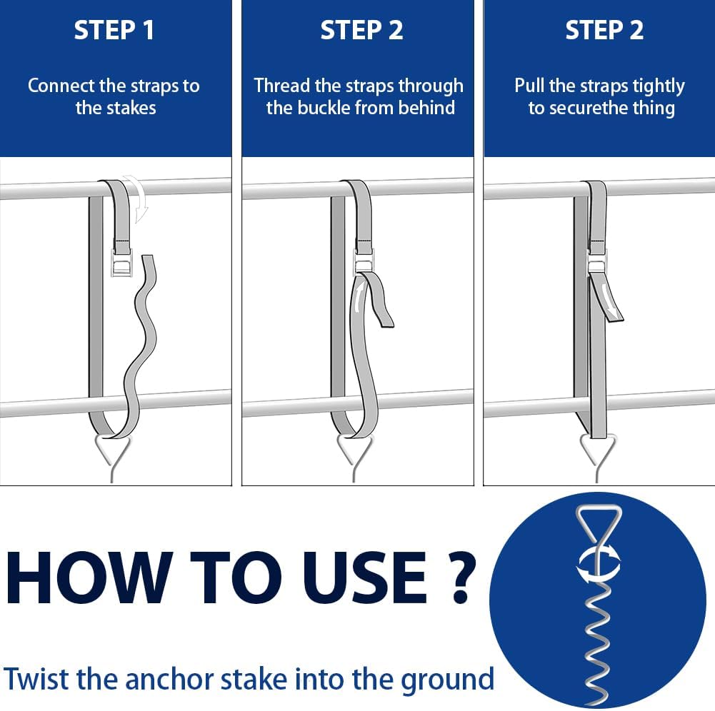 Tradesparker Heavy Duty Trampoline Anchor Kit