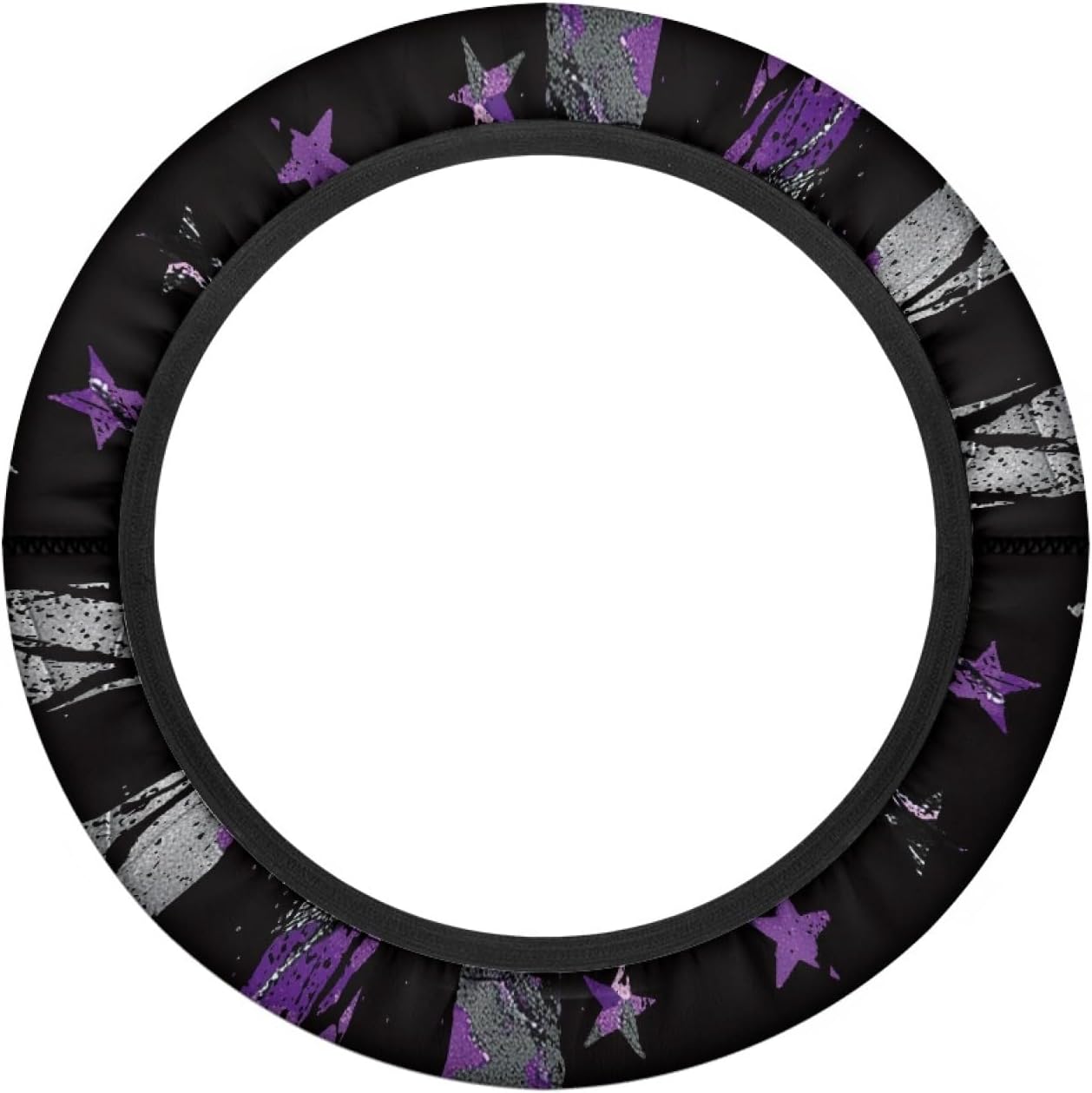 Purple American Flag Golf Cart Steering Wheel Cover Camouflag Steering Wheel Covers for Golf Cart Accessories Sun Shade Cover, 4th of July