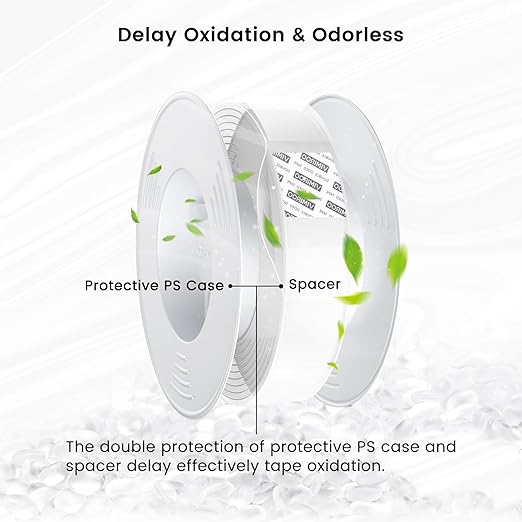 Double Sided Tape Heavy Duty Removable 9.85FT, Extra Large Nano Transparent Adhesive Tape, Clear Mounting Tape, Adhesive Strips for Picture Hanging, Wall, Poster, Carpet