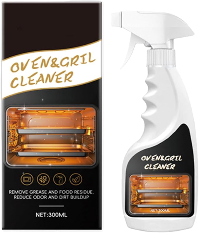 Oven and Grill Cleaner,300ml Degreaser for Grease Oil,Fryer Degreasing Spray | for Homeowners Busy Families Renters To Remove Grease Stain Oil From Microwave Oven Grill Kitchen