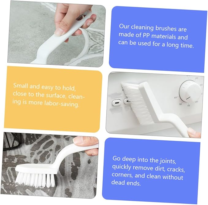 5pcs Multifunctional Crevice Cleaning Brush for Household Gaps and Corners PP Material Handheld Floor and Window Track Scrubbers with Hanging for Easy Storage and Deep Cleaning