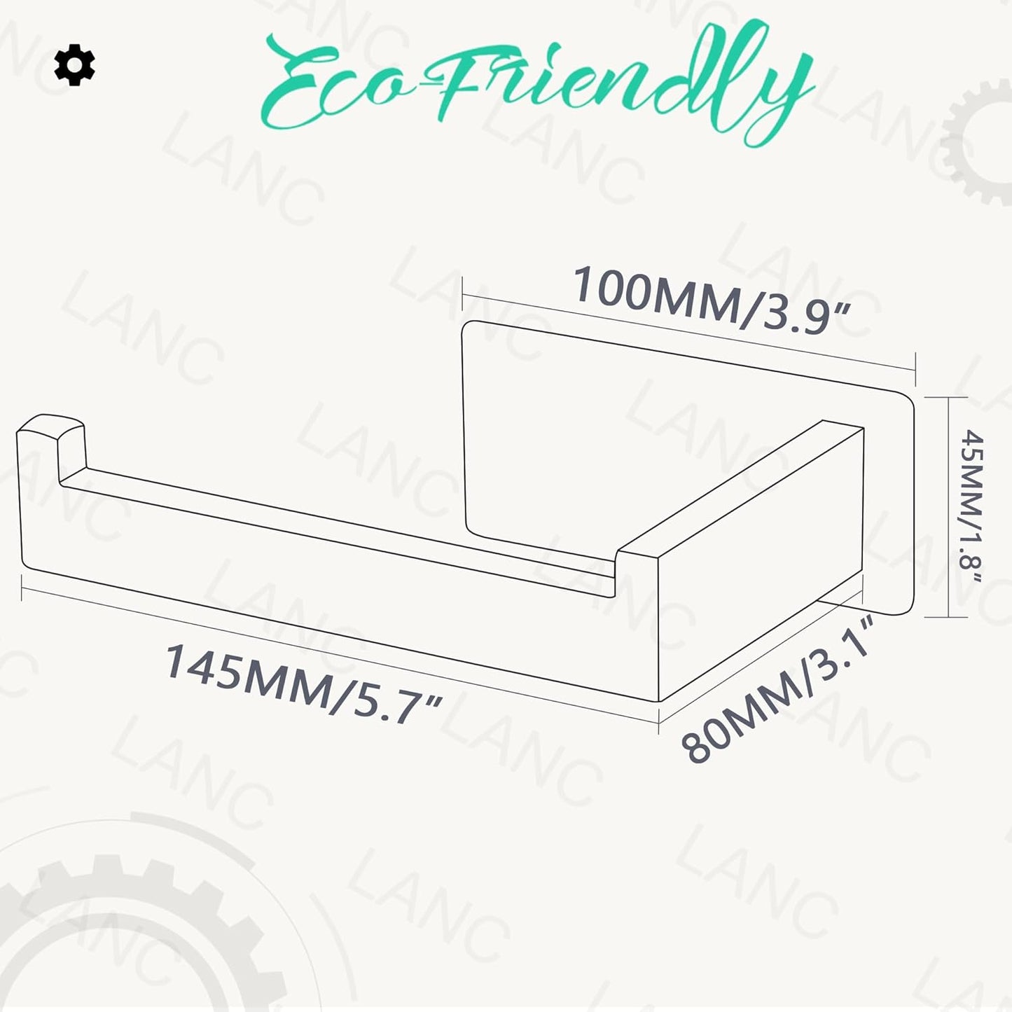 LANC Self-Adhesive Toilet Paper Holder, Matte Black Toilet Tissue Holder Wall Mounted for Bathroom Kitchen Stick On Paper Roll Holder with No Drilling Rustproof Stainless Steel, Left Rod A8307MB-LF