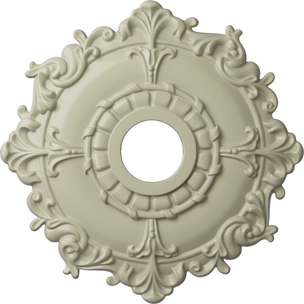 Ekena Millwork Cm18Rlcyf Riley Ceiling Medallion, 18 Od X 3 1/2 Id X 1 1/2 P, Clear Yellow