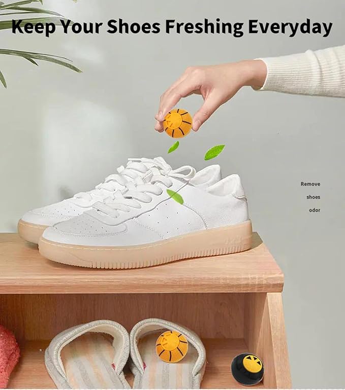 Shoe Deodorizer Odor Eliminator Ball -Sneaker Deodorizers balls Car Air Fresheners Odor Eaters for Shoes, Gym Bags, Closet and Locker 6 Pack (Fresh Linen)