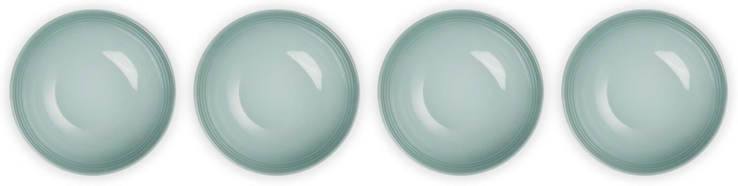Le Creuset Stoneware Set of 4 Soup Bowls, 22 oz. (6.25") each, Sea Salt