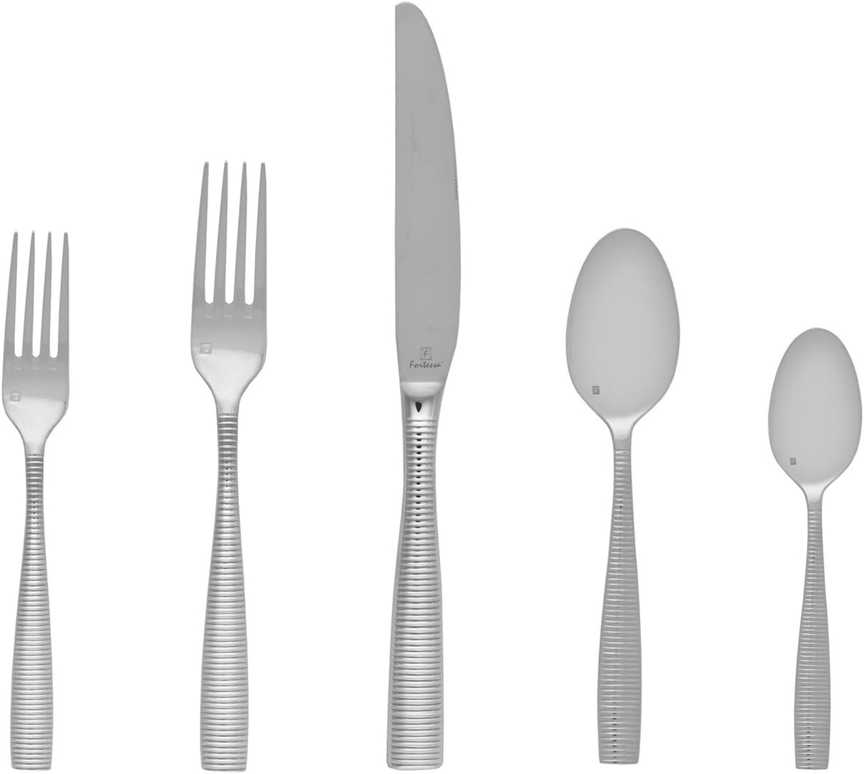 Fortessa 5pps-103-20PC Ringo Flatware 20 Piece Place Setting, Polished Stainless