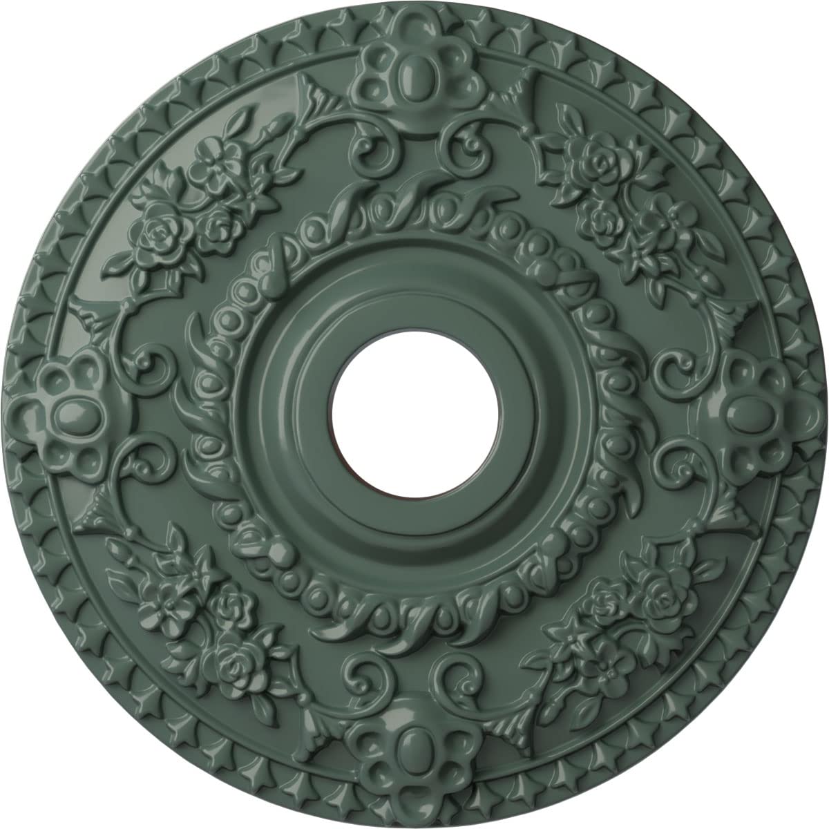 Ekena Millwork Cm18Rocbf Rose Ceiling Medallion, Cloud Burst