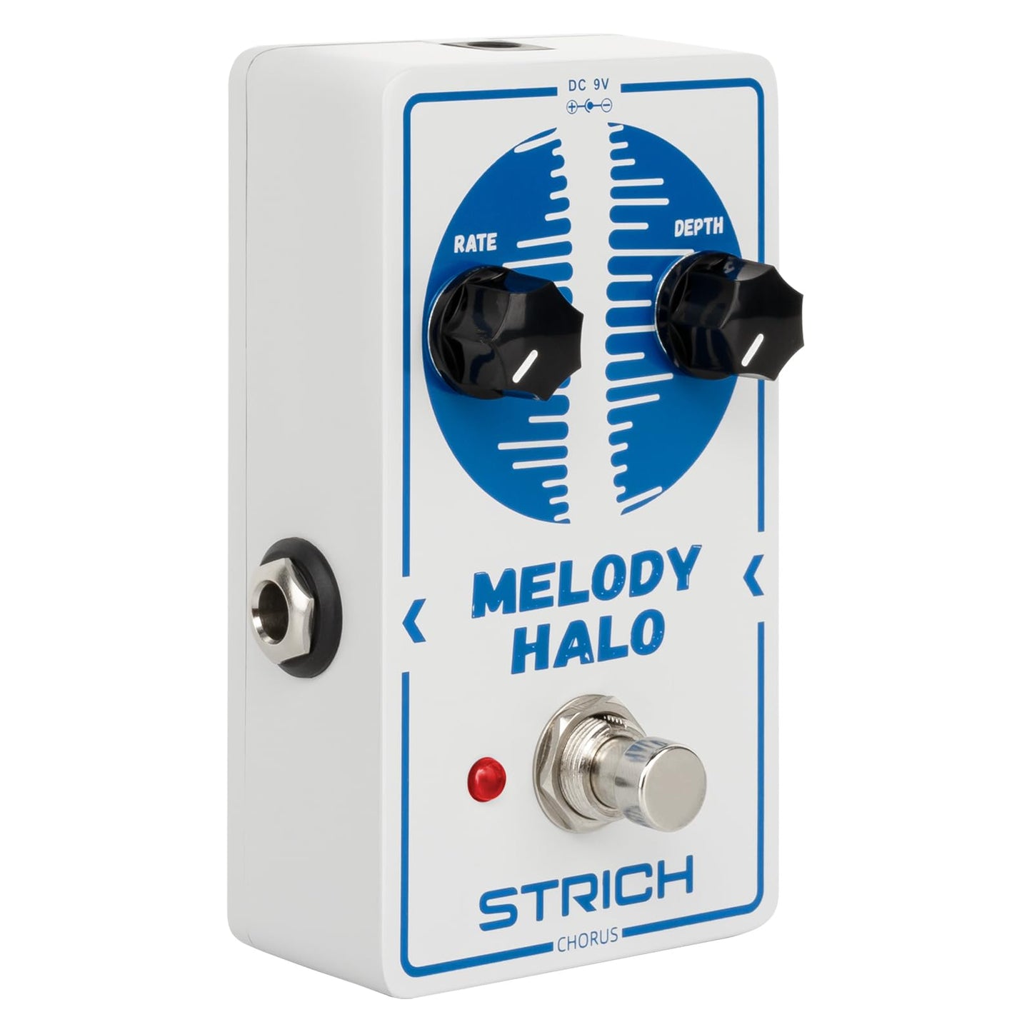 STRICH Chorus Guitar Pedal, Tutti Love Analog Chorus Effect Classic Warm, True Bypass for Electric Guitar, White and Blue, MELOD