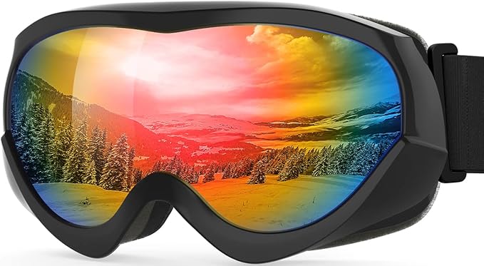 OutdoorMaster Kids Ski Goggles - Helmet Compatible Snow Goggles for Boys & Girls with 100% UV Protection