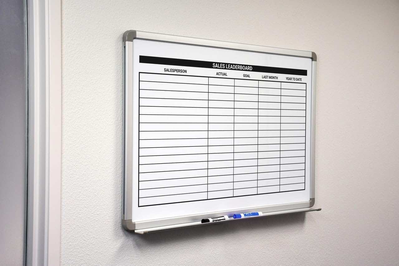 Sales Leaderboard Whiteboard 36" x 24"