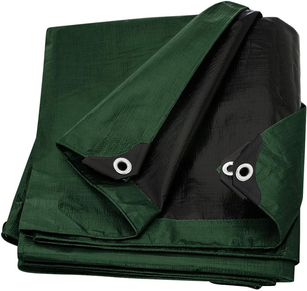 Large Waterproof Tarp - Heavy Duty 10 Mil Thick Poly Tarpaulin Ideal for Canopy Tents, Boats, RV or Pool Covers - Multipurpose Protective Tarps with Grommets for Indoor and Outdoor Use | 50' x 100'