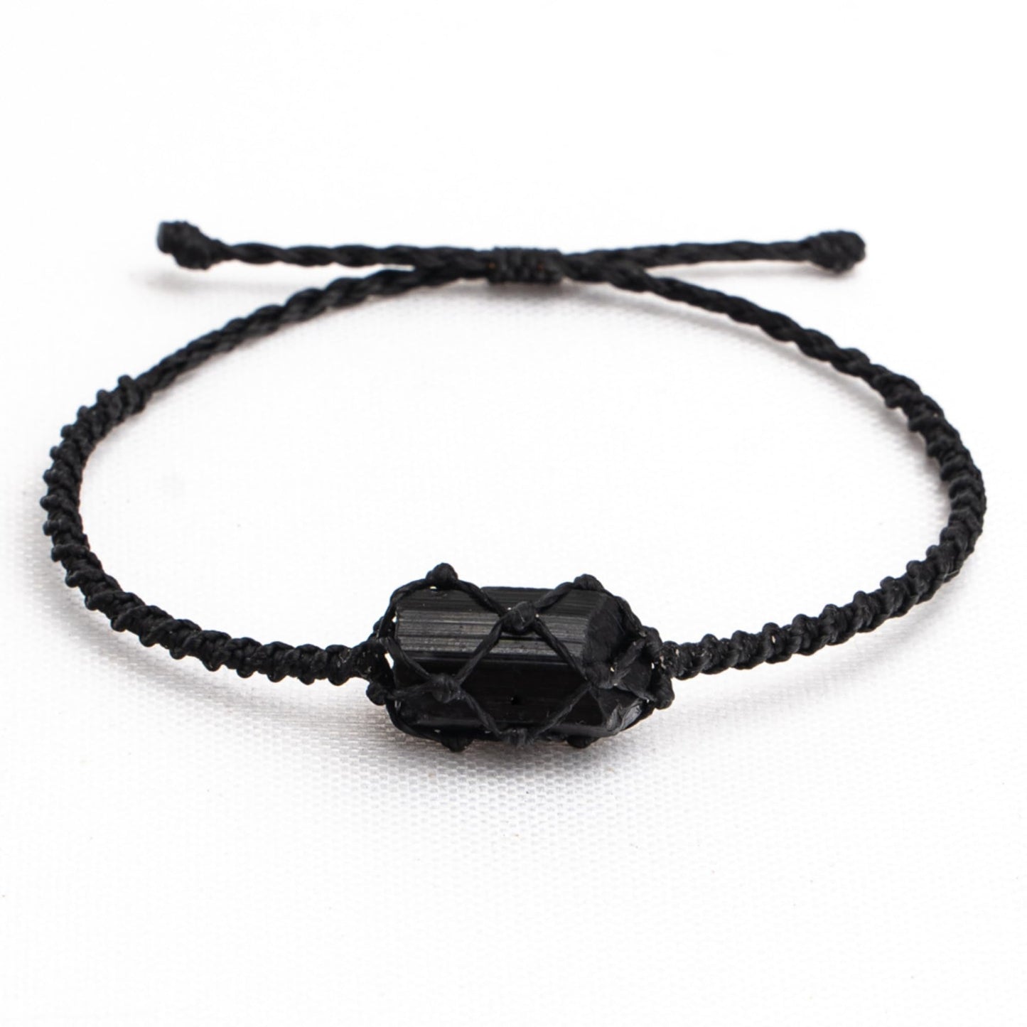 Black tourmaline bracelet for men women - raw natural tourmaline jewelry for protection and spiritual