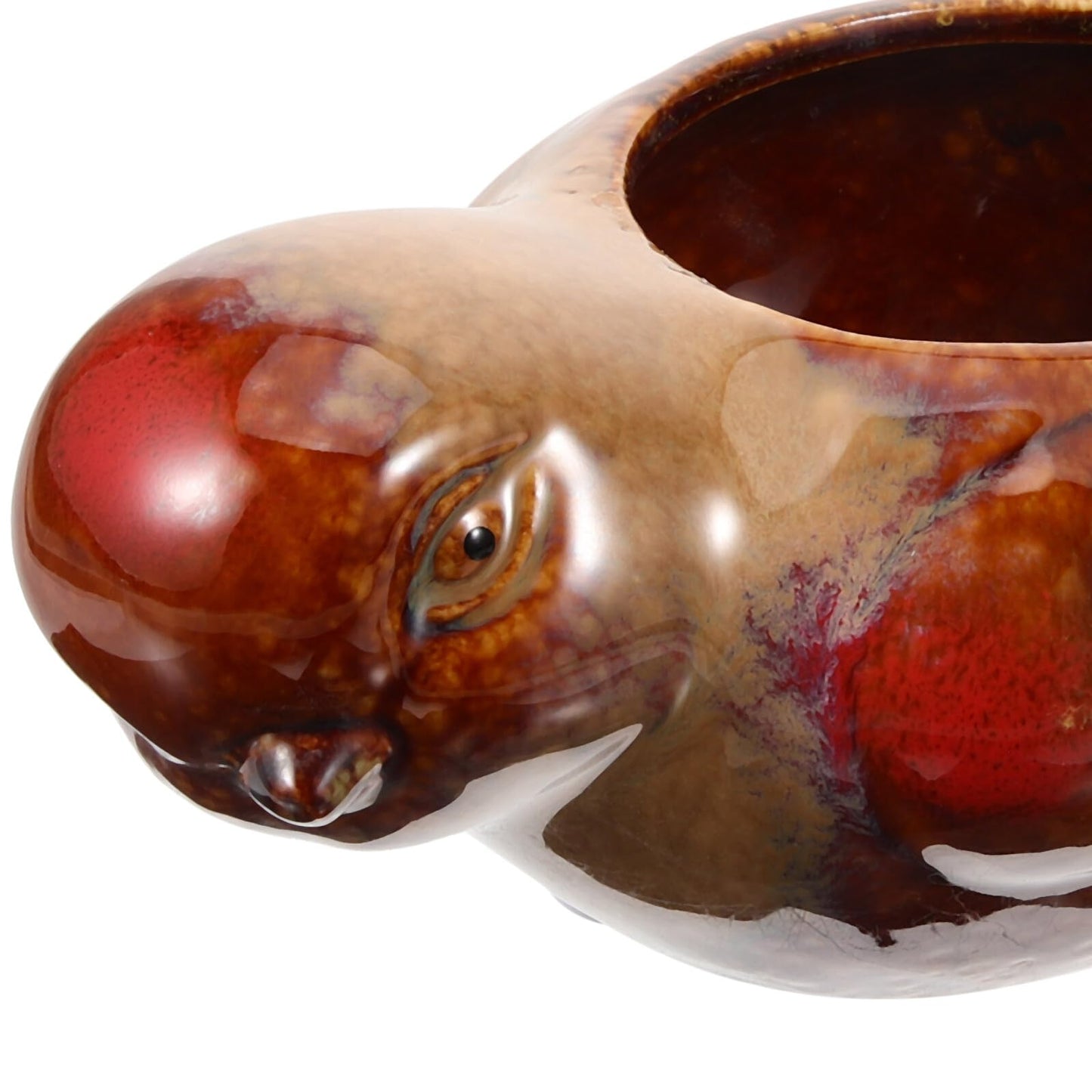 CONGARTENO Ceramic Succulent Planter Pot Bird Shape with Reactive Glaze for Indoor Outdoor Plants Small Decorative Flower Pot for Bonsai and Cactus