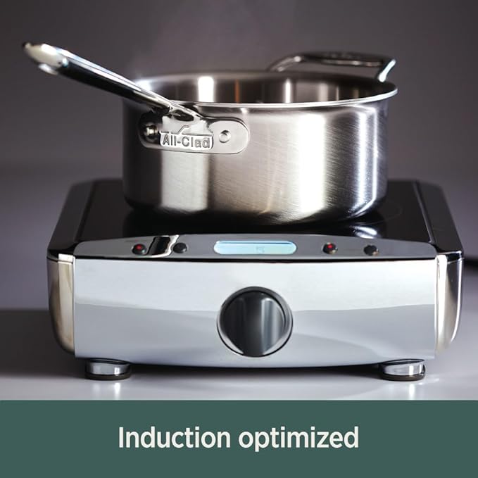 All-Clad D5 5-Ply Brushed Stainless Steel Fry Pan 12 Inch Induction Oven Broiler Safe 600F Pots and Pans, Cookware Silver