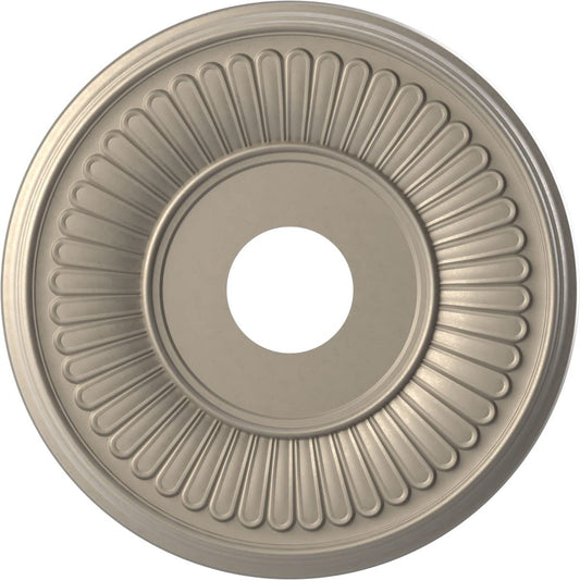Ekena Millwork Cmp16Becsv Berkshire Thermoformed Pvc Ceiling Medallion (Fits Canopies Up To 7), 16Od X 3 1/2Id X 1P, Metallic Si