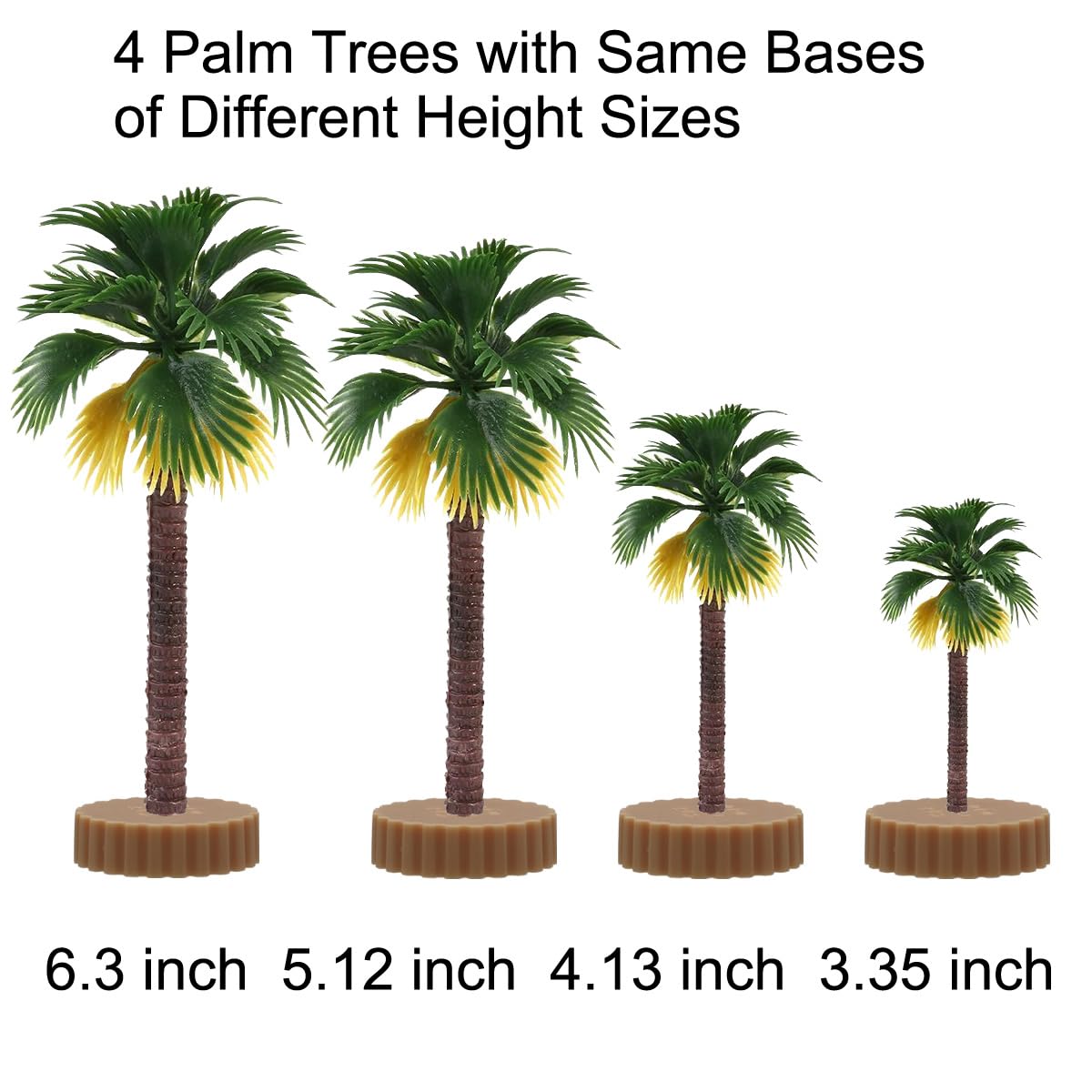 AmyBy Model Miniature Forest Plastic Toy Trees Bushes Rainforest Diorama Supplies Train Scenery Mini Coconut Palm Plant Crafts Weeping Willow 20