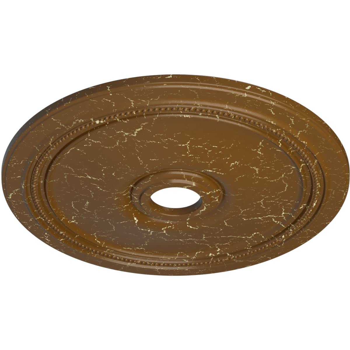 Ekena Millwork Cm24Distc Diane Ceiling Medallion, 24Od X 3 5/8Id X 1 1/4P (Fits Canopies Up To 6 1/4), Hand-Painted Smokey Topaz