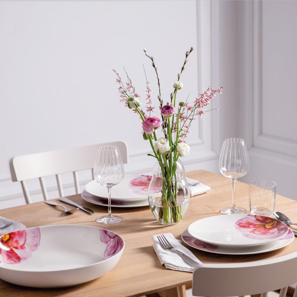 Villeroy & Boch Rose Garden 12-Piece Dinnerware Set, Premium Porcelain, Made in Germany