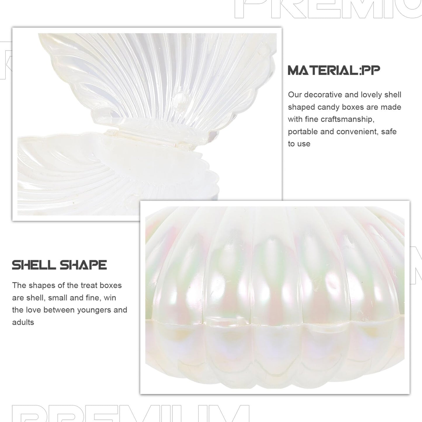 Gadpiparty 10pcs Sea Shell Party Favors, Shell Jewelry Box, for Birthday Decorations and Under the Sea Theme Party Ocean Beach Goodie Treat Supplies