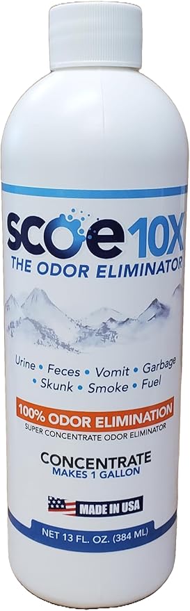 SCOE 10X Odor Eliminator Concentrate- Makes 1 Gallon - Pet Urine Odor Eliminator