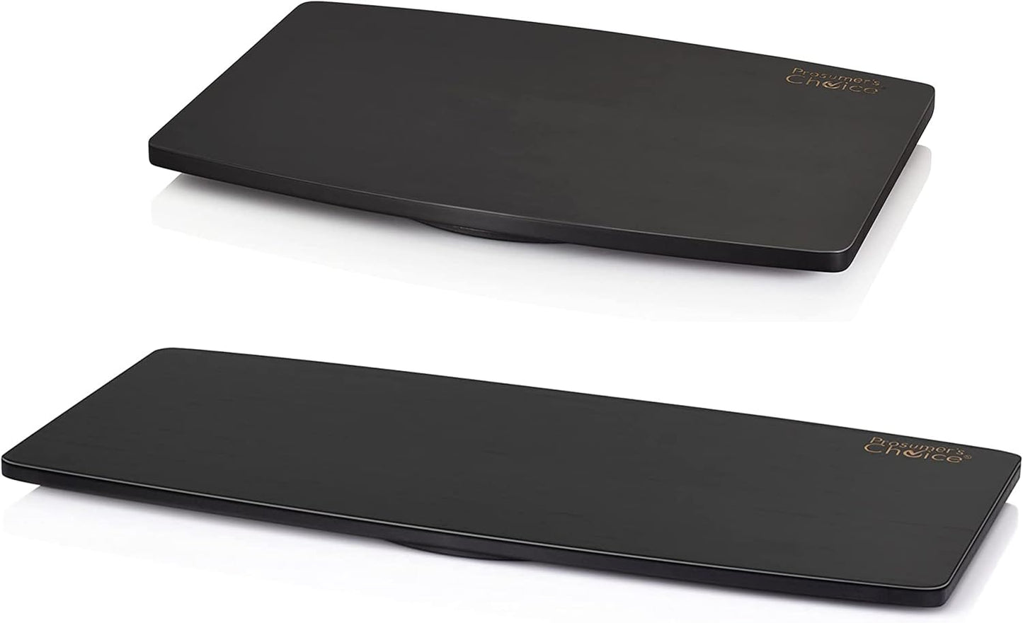 Prosumer's Choice Natural Bamboo TV Swivel Stand for LED/LCD TV, 31 & 21 inch Base Surface Black