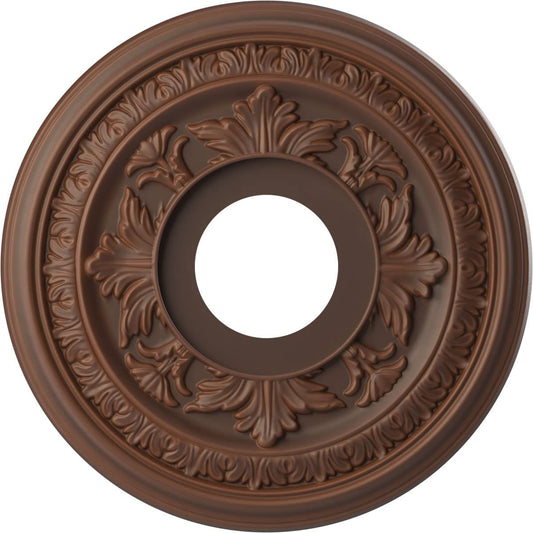 Ekena Millwork Cmp13Badru Baltimore Thermoformed Pvc Ceiling Medallion (Fits Canopies Up To 5 1/4), 13Od X 3 1/2Id X 3/4P, Unive
