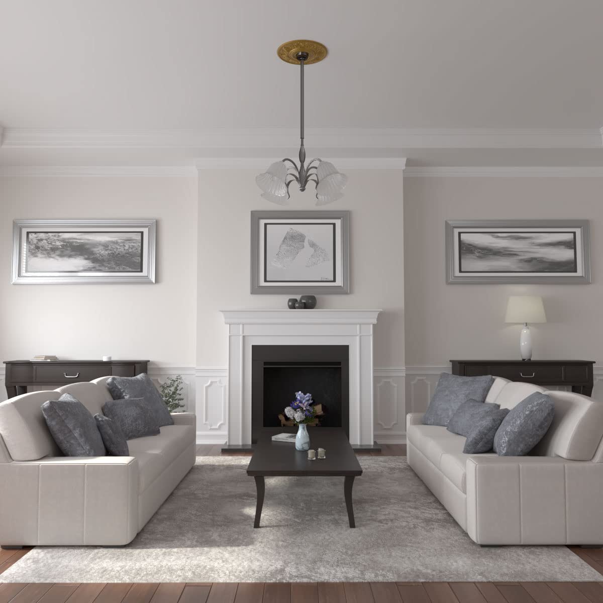 Ekena Millwork Cm20Vigls Vienna Ceiling Medallion, 20 Od X 3 1/2 Id X 1 1/2 P, Gold