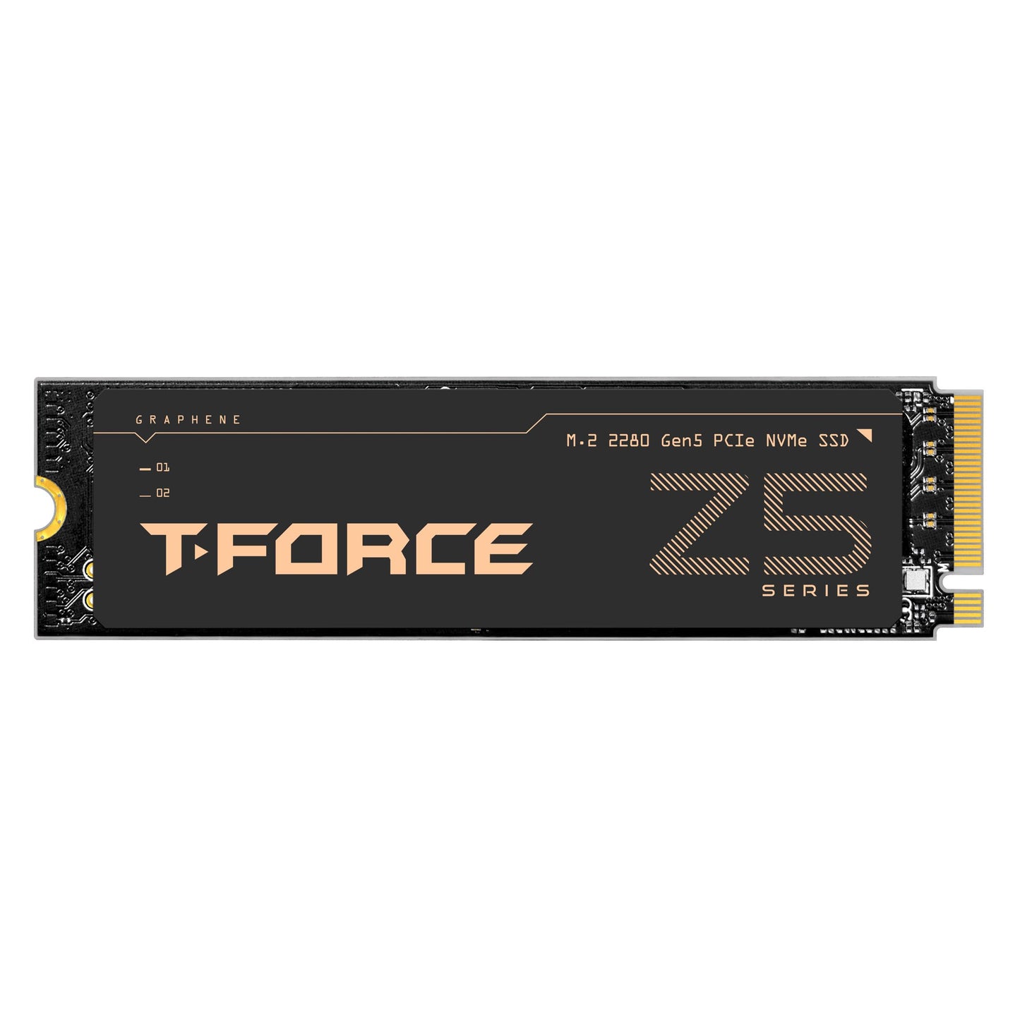 Teamgroup T-Force Z540 1Tb Gen5X4 Dram Slc Cache 3D Tlc Nand Nvme Phison E26 Pcie M.2 2280 Gaming Ssd With Ultra-Thin Graphene H