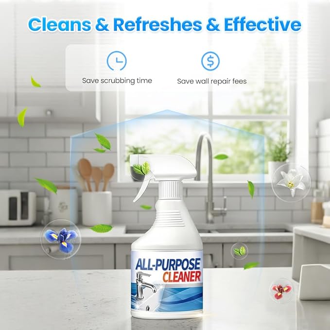 KAMOJI 2026 New Bathroom Descaler Cleaner, Multipurpose Bathrooms Cleaning Foam Spray for Kitchen, Upgrade All Purpose Rinse Cleaning Foam for Bathrooms, Sink, Glass (Blueberry)