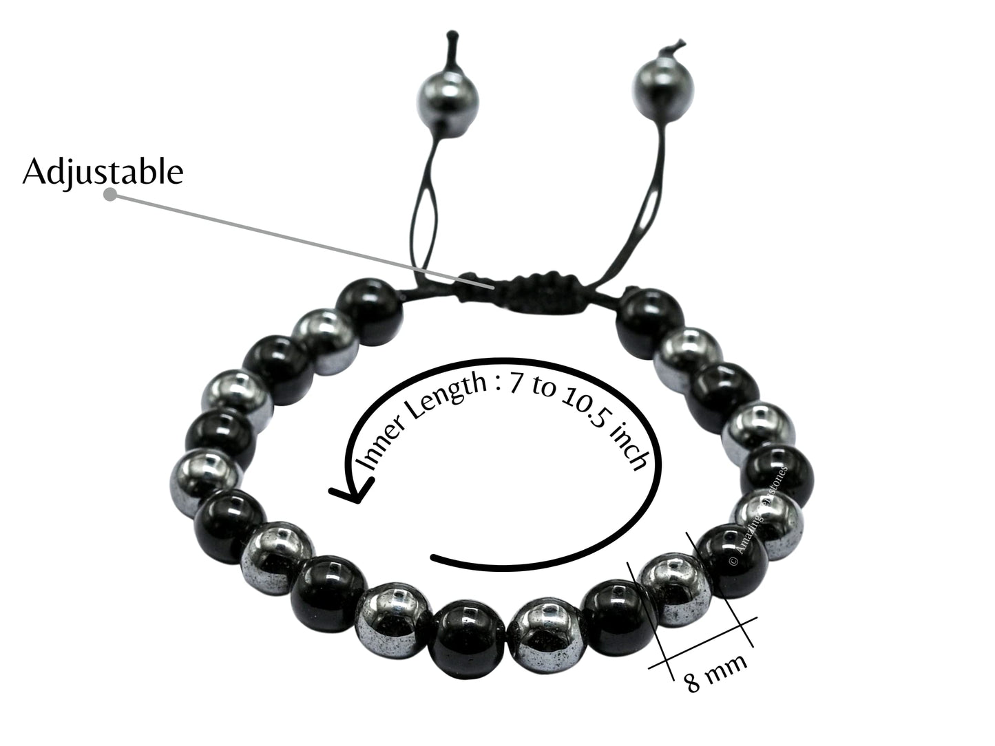 Amazing Gemstone Bracelet for Lymphatic Drainage - Black Obsidian Hematite Bracelet Set for Men Women Healing Calming Anxiety Stress Relief Gifts Pulseras Para Hombres Mujer Stocking Stuffers