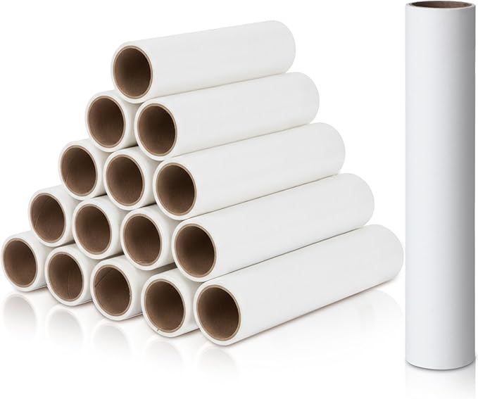 16 Pack Large Lint Roller Refills 10 Inch Wide Extra Sticky 800 Sheets Pet Hair Remover Replacement Rolls Compatible with Mega Rollers, Furniture Floor Household Cleaning