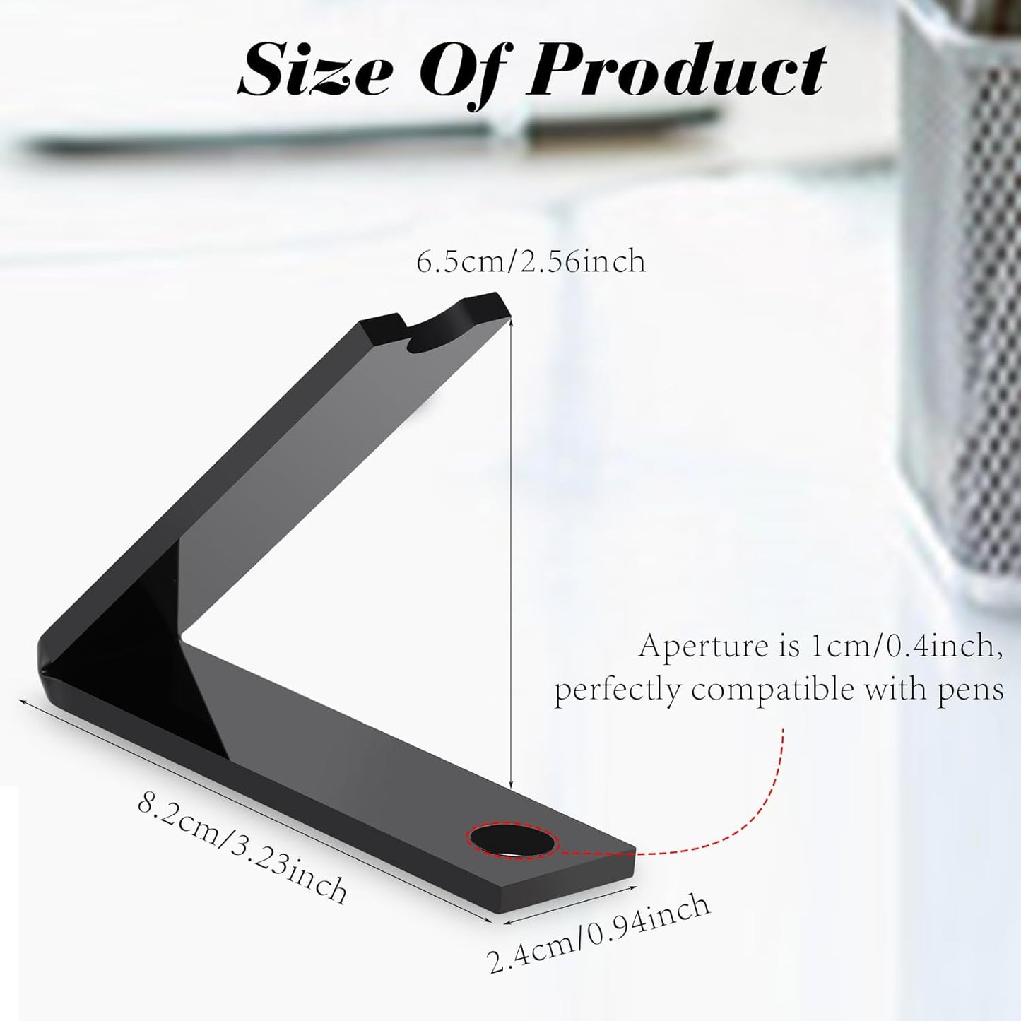 4 Pieces Acrylic Pen Holder Display Stand Black Makeup Brush Rack Organizer Black Pen Stand Paintbrush Drying Rack for Home School Office or Store Use