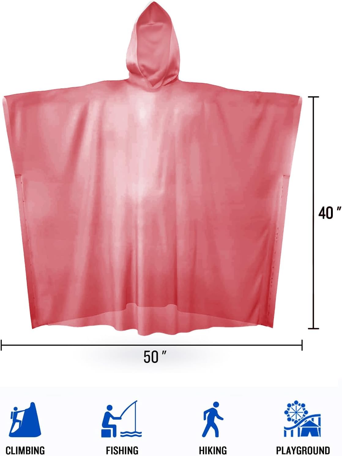 SaphiRose Disposable Rain Ponchos Emergency Clear Poncho