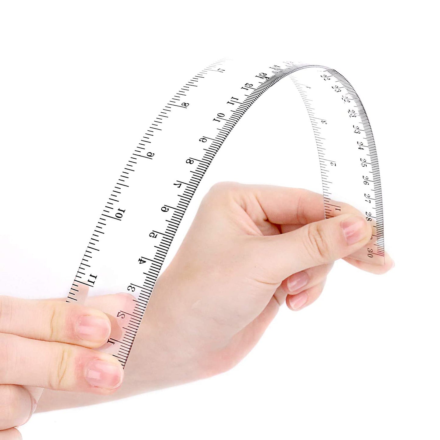 4 Pack 6-Inch Straight Rulers,Clear Plastic Ruler, Centimeter and inch Ruler Suitable for Student School and Office Study Drawing Measuring Standard