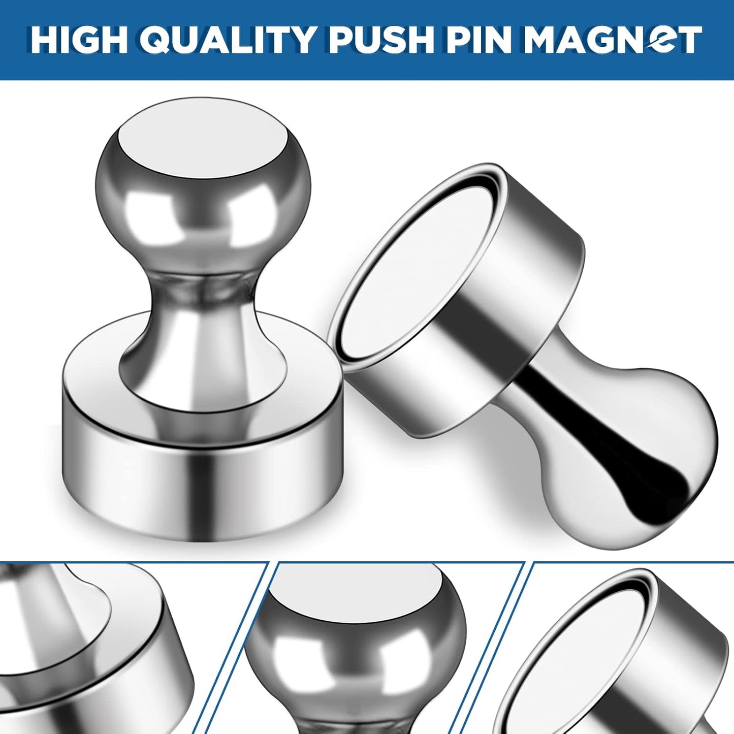 LOVIMAG Fridge Magnets 16Pcs Refrigerator Whiteboard Small Strong Magnet Classroom Kitchen Accessories Decorative Locker Set Decor Must Haves Office Calendar Refrigerador Magnetic Cute Crafts Silver
