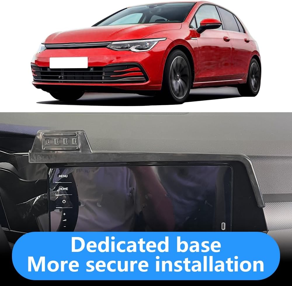 LUNQIN Car Phone Holder for Volkswagen Golf GTI 2022 2023 2024 and VW Golf R 2022-2024 Screen Stand MK8 Auto Interior Accessories Best Cell Phones Mount Cellphone Mobile Cradle Charging GPS Bracket