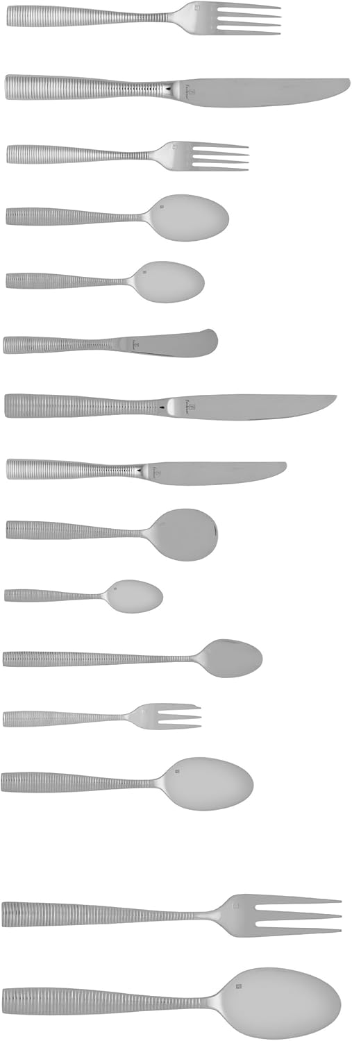 Fortessa Ringo 18/10 Stainless Steel Flatware Serving Fork, Silver