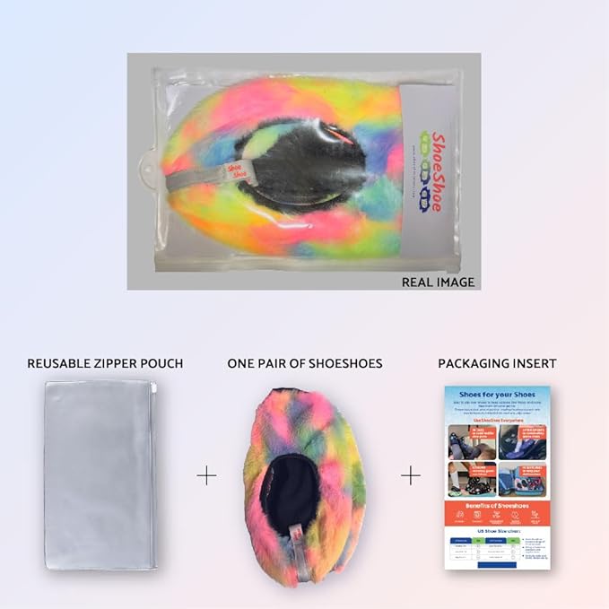 Premium Adult and Kid Shoe Covers - Keep your space clean: Home, Car, After Sports, Suitcase, Classroom - Durable, Machine-washable, Non-slip, Reusable (1 pair) for INDOOR USE