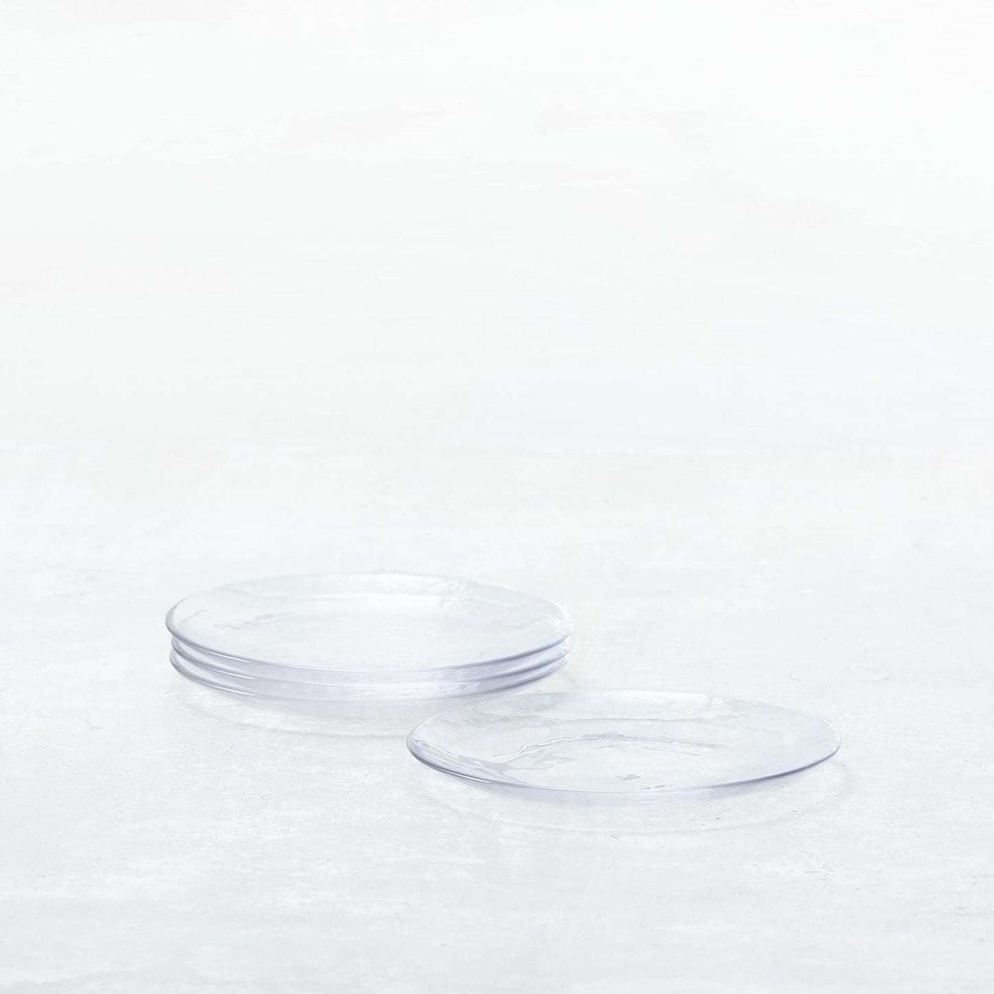 Fortessa Los Cabos Glass Dinnerware Collection, Salad Plate (Set of 4), 8 Inch, Clear
