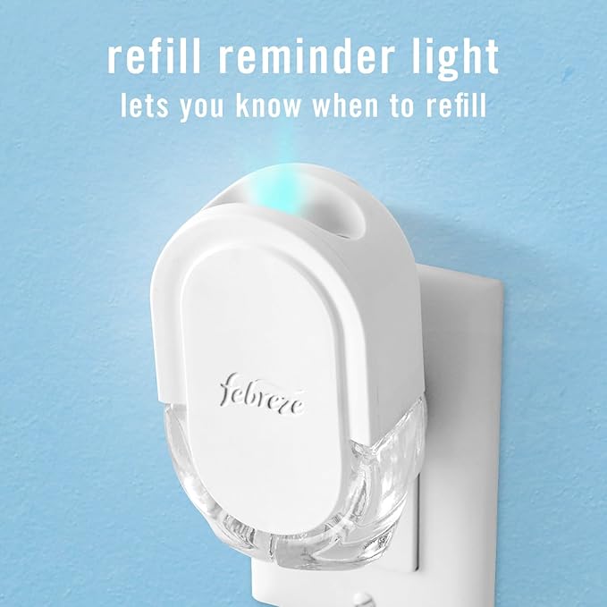 Febreze Plug In Air Freshener, Odor-Fighting Scented Oil Refill, Pumpkin Roll Scent, 4 Refill
