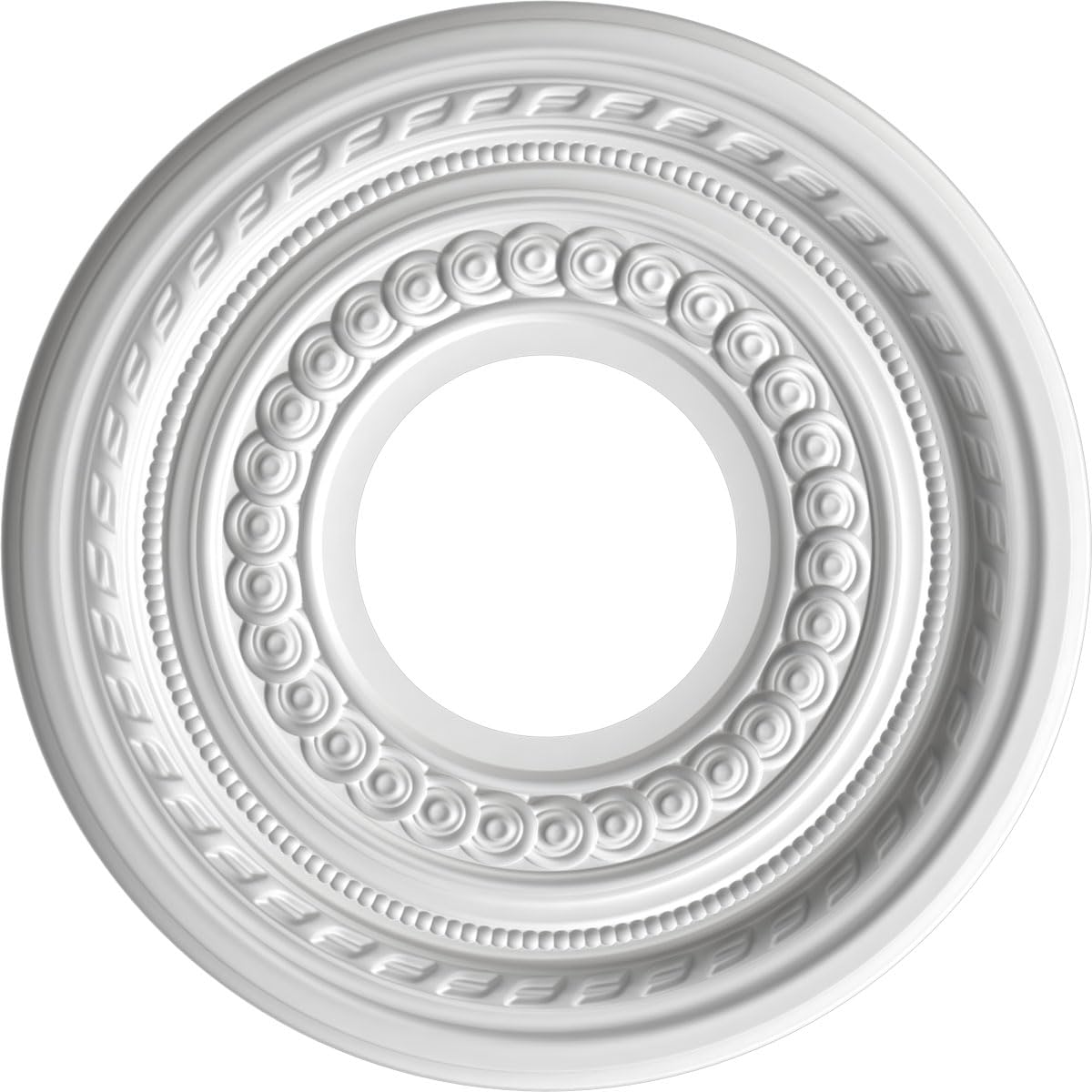 Ekena Millwork Cmp10Cocab Cole Thermoformed Pvc Ceiling Medallion (Fits Canopies Up To 4 1/4), 10Od X 3 1/2Id X 3/4P, Metallic A