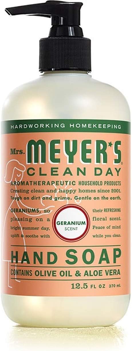 Mrs. MEYER'S CLEAN DAY Liquid Hand Soap Variety Pack 12.5 OZ Each, 3 Count (Geranium + Honeysuckle + Rosemary)